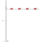 Height restriction barrier | cross tube length: 2500 mm | for padlock | to be fixed by plugs